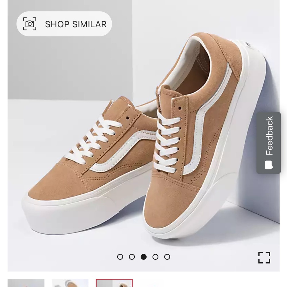 Brown suede platform vans